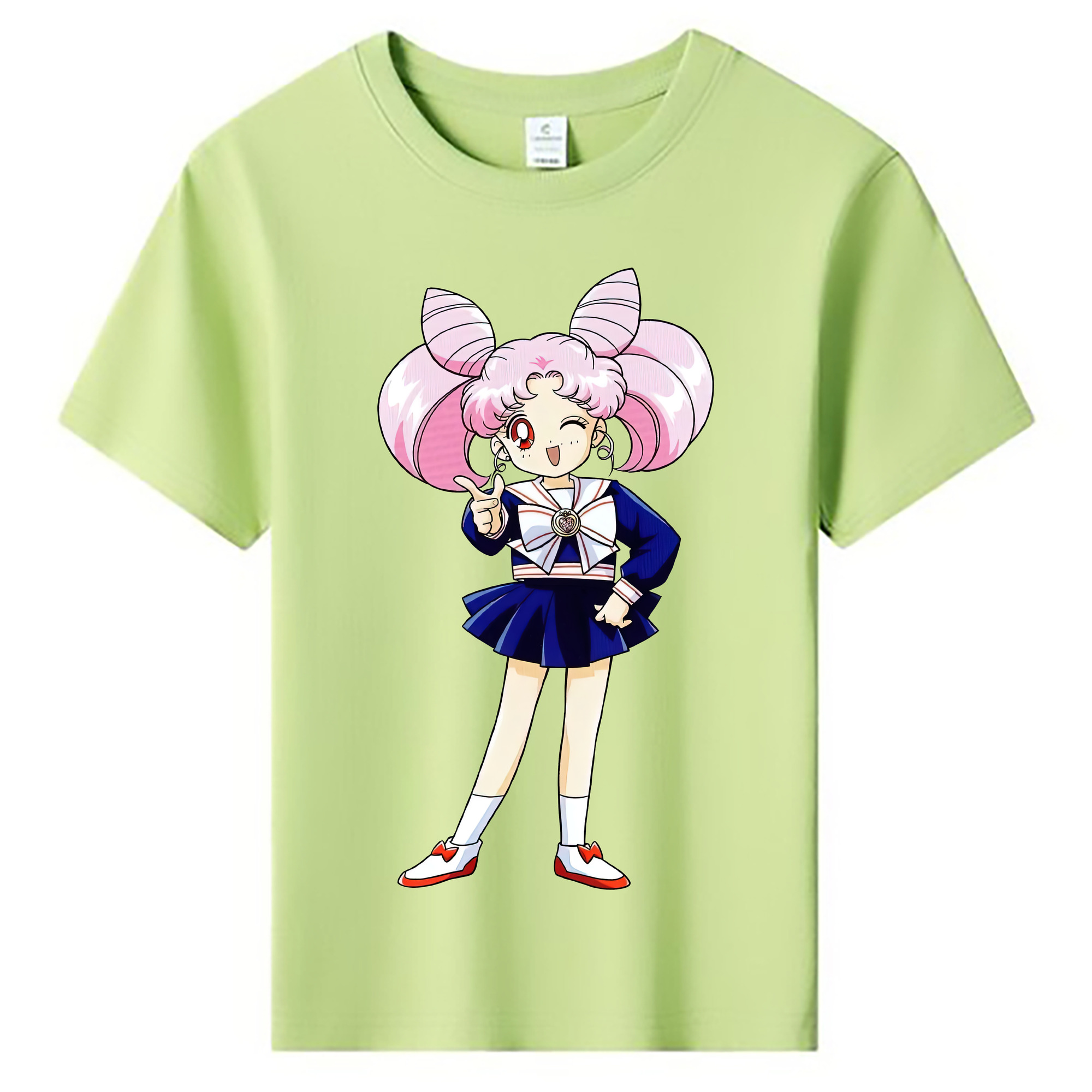（画像用） 美少女戦士セーラームーン ちびうさ Sailor Moon Chibiusa Tsukino Usagi Small Lady Serenity 綿100％キッズTシャツ（フロントプリント）